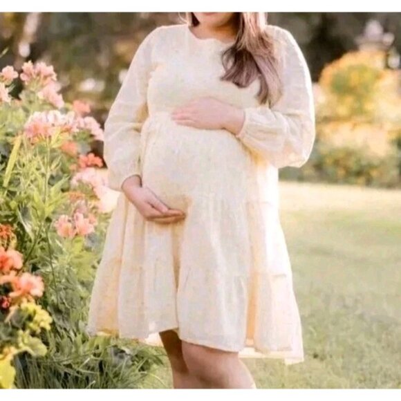 Kindred Dresses & Skirts - Kindred Bravely Millie Tiered Nursing  Maternity Floral Long Sleeve Dress Medium